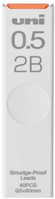 유니 나노다이아 샤프심 0.3 0.5 0.7 0.9mm, 0.5mm 2B, 1개