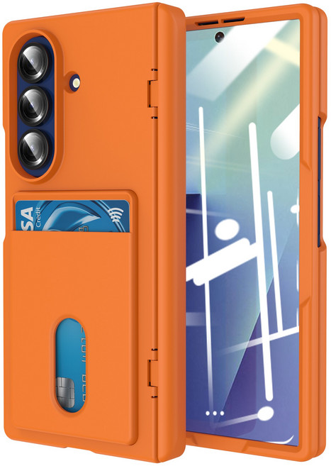 YINUO 갤럭시 Z 폴드 오토 힌지 가드 카드 수납형 케이스