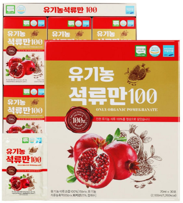 옻가네 유기농 석류만100 여자를 위한 석류 석류즙, 1, 2.1L