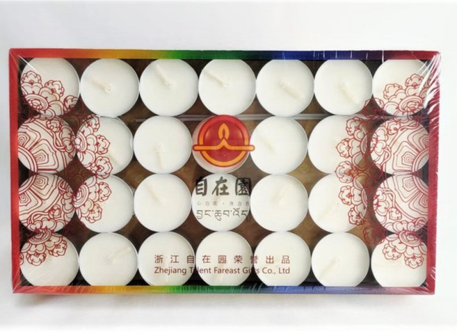 菩月自在園酥油燈 4小時白色 56顆裝, 自在園4H【56粒裝】白色－超取限5盒, 無