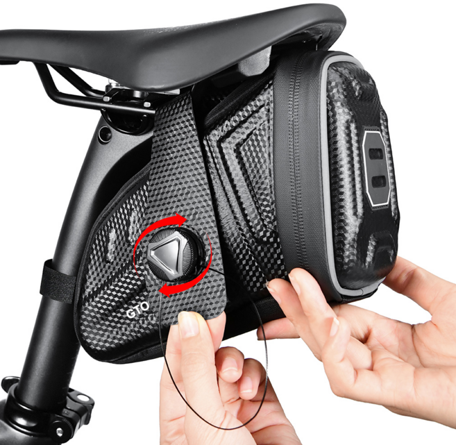 GTOG 노브 잠금 자전거 안장 가방 방수 하드케이스 공구통 자전거 가방 자전거용품, 2.5L