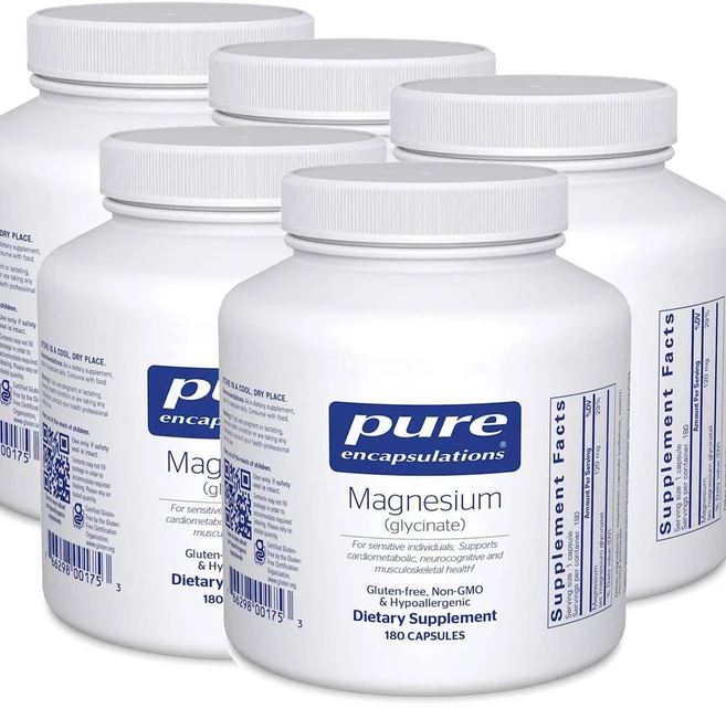 퓨어인캡슐레이션 마그네슘 글리시네이트 캡슐 Pure Encapsulations Magnesium Glycinate, 5개, 180정 - 쿠팡