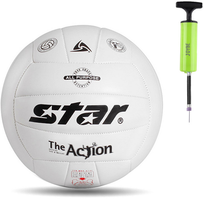 스타스포츠 배구공 더 액션 5호 VB635T, VB635T + JOYBE 공펌프, 1개