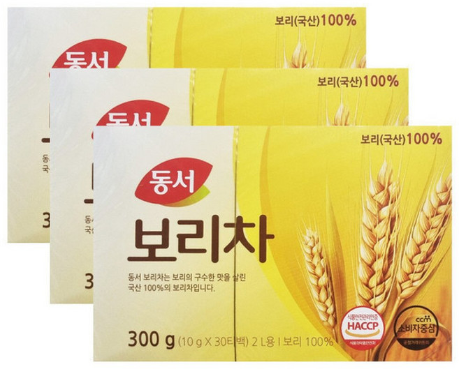 동서 보리차 300g(30티백) X3개, 300g, 30개입, 3개