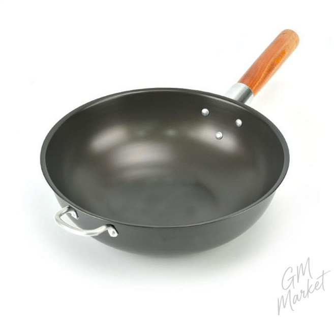 전문가용 대형 양손 경질코팅 중식 웍 볶음팬 42cm 업소용주방 코팅궁중팬 대형중식팬