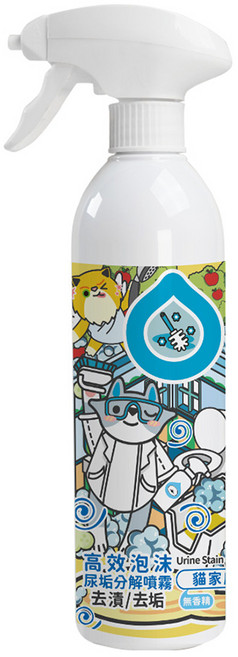 臭味滾 高效泡沫尿垢分解噴霧 貓狗適用 500ml 寵物尿垢清潔噴霧, 1個, 高效泡沫尿垢分解噴霧【貓狗適用】