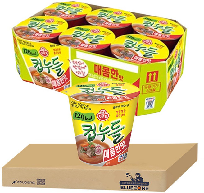 블루존 컵누들 매콤한맛 컵 37.8g (6입)