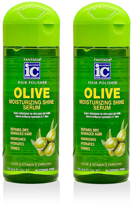 환타시아 IC 헤어폴리셔 올리브 모이스처라이징 샤인 헤어에센스, 178ml, 2개