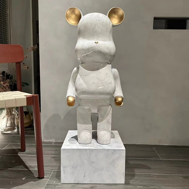 베어브릭 수지 오브제 인테리어 소품 50cm, 그레이