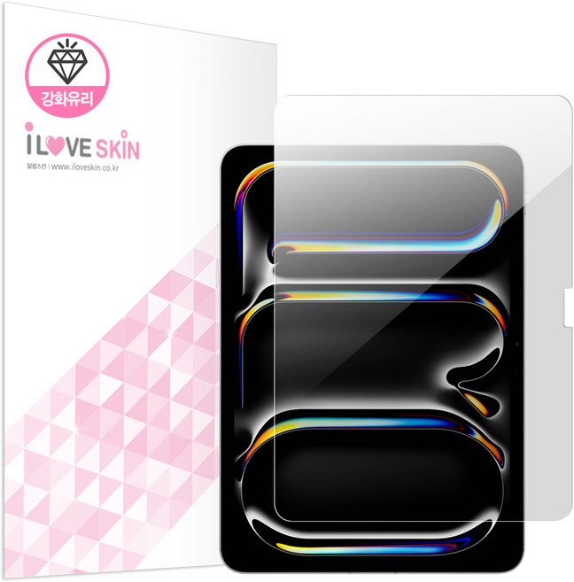 아이패드 프로 8세대 M5 7세대 M4 11인치 호환 강화유리 액정보호필름 2매 선명한 방탄필름, 투명, 1개