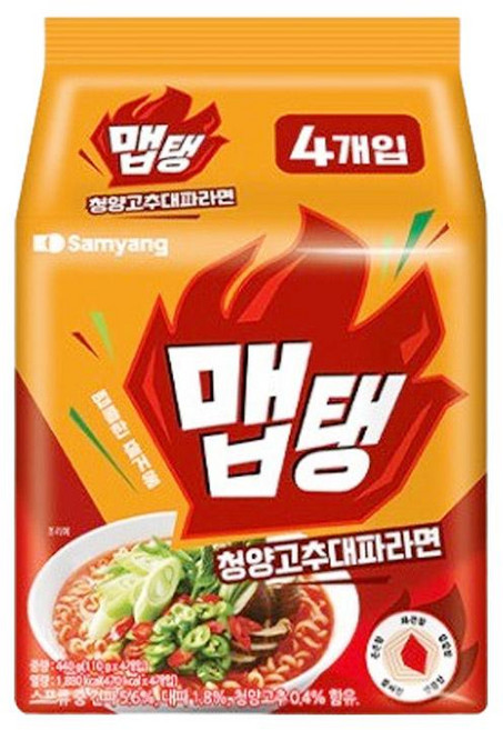 원하프맵탱청양고추대파라면(멀티) 110Gx4입삼양, 4개