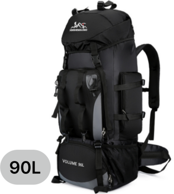 아웃도어센스 90L 대용량 빅사이즈 방수 등산 가방 대형 배낭 백팩, 블랙