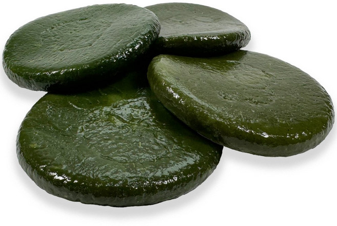 거문도해풍쑥 무설탕 쑥떡 아침식사대용 쑥개떡 500g (개별포장), 3개