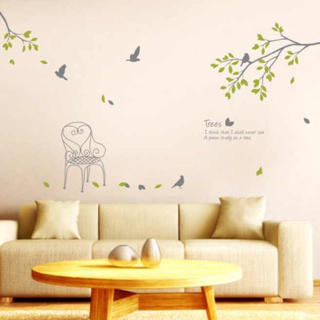 큐데코 셀프인테리어 포인트스티커, 시크릿가든-4(대형) - 그레이