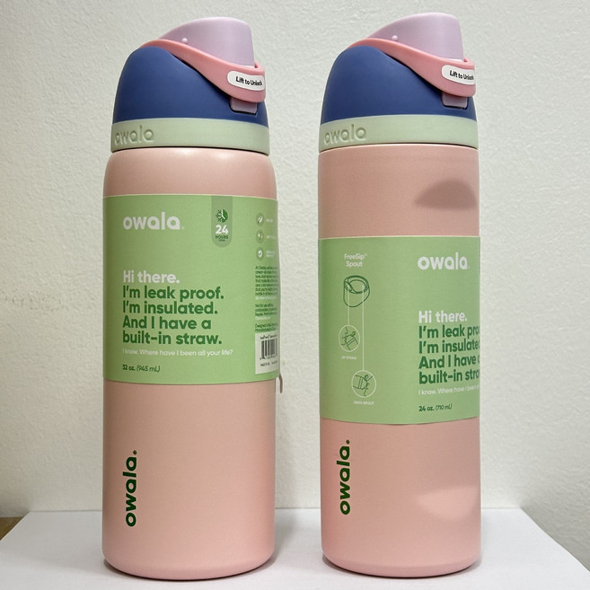 오왈라 FreeSip 프리십 인슐레이티드 텀블러 24oz 32oz, 710ml, 38