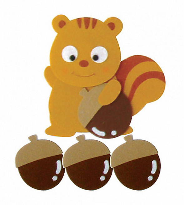 가을 펠트소품 동물 인사하는 다람쥐 (교실 학급 환경 미화 게시판 꾸미기), 상세 설명 참조, 상세 설명 참조