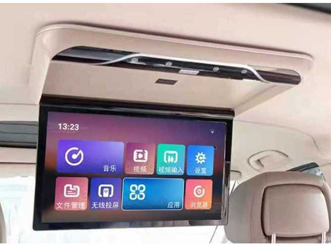 팰리세이드 tv 차량용 접이식 천장 모니터 SUV 티비, 그레이19인치HDMP516색분위기