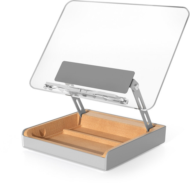 일상연재 투명 아크릴 수납형 독서대 높이조절