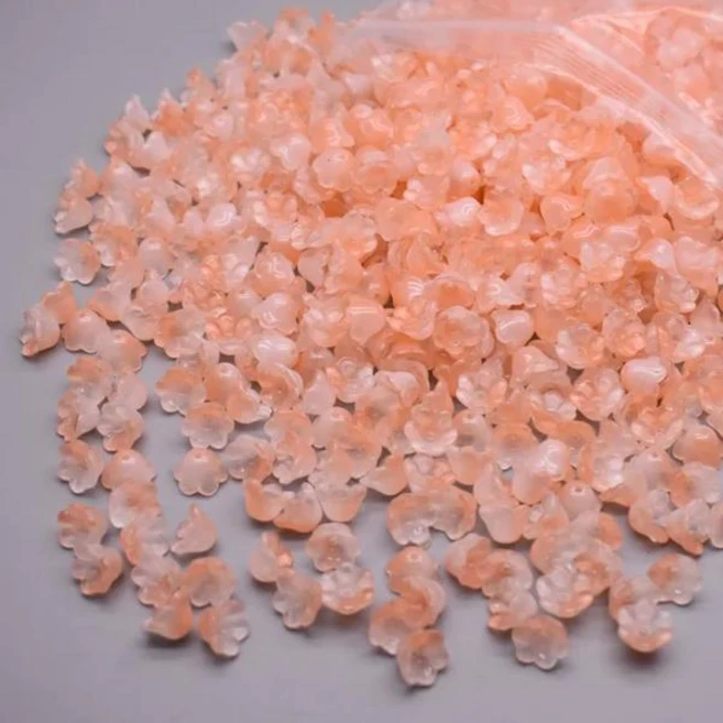 체코비즈 트럼펫 꽃 램프 워크 비즈 벨 난초 체코 유리 팔찌 목걸이 30 개 60 100, [01] 12x8mm 30pcs, [02] 체코비즈 2 - 쿠팡