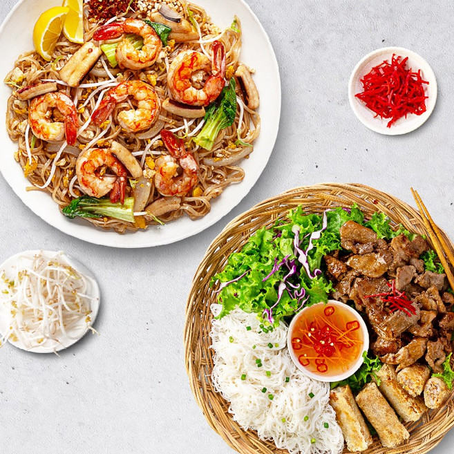 애슐리 타이 시푸드 팟타이+ 불고기 짜조 분짜 (총 4인분) (364277), 1, 712g