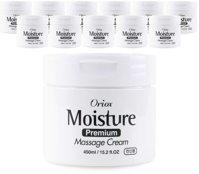 오릭스 (Oriox) 모이스처 프리미엄 마사지크림 450ml 12개 대용량 전신용 업소용