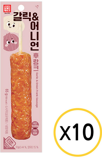 한성 갈릭&어니언 후랑크 65g, 10개