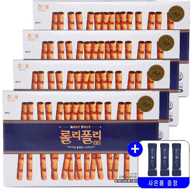 해태제과 롤리폴리 초코 196g 묶음행사+사은품, 4개