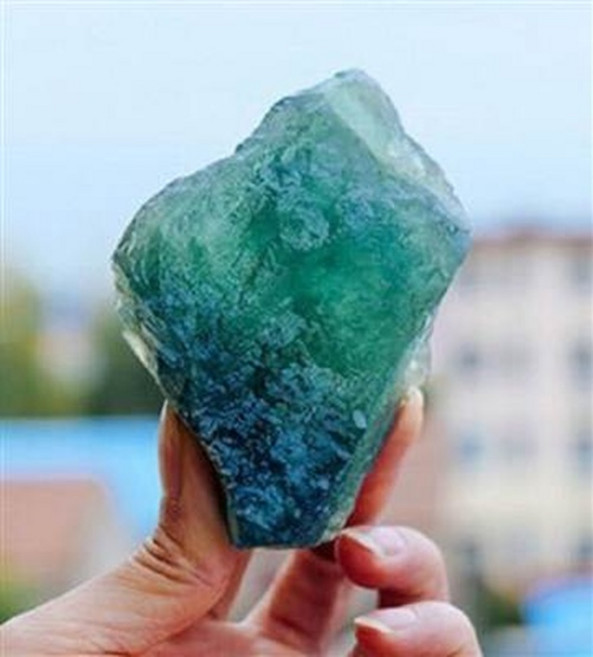 天然綠藍色原石