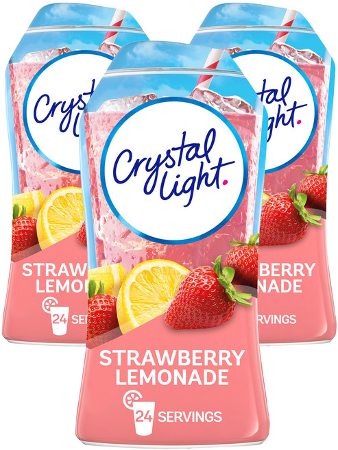 크리스탈라이트 리퀴드 드링크 믹스 스트로베리 레모네이드, 3개, 48ml