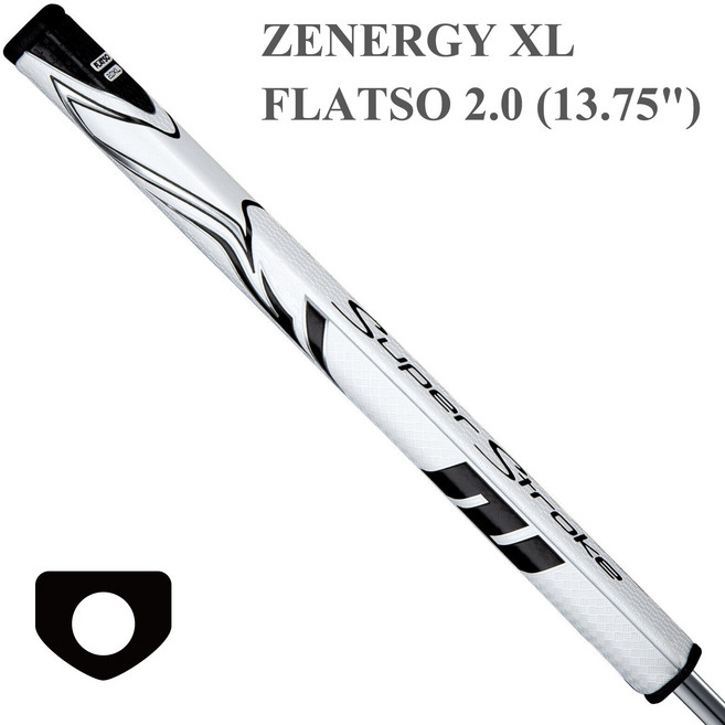 Super Stroke Zenergy XL+Plus 퍼터 골프 그립 XL Flatso 2.0 13.75인치 신형, 1개, Flatso 2.0 1PC