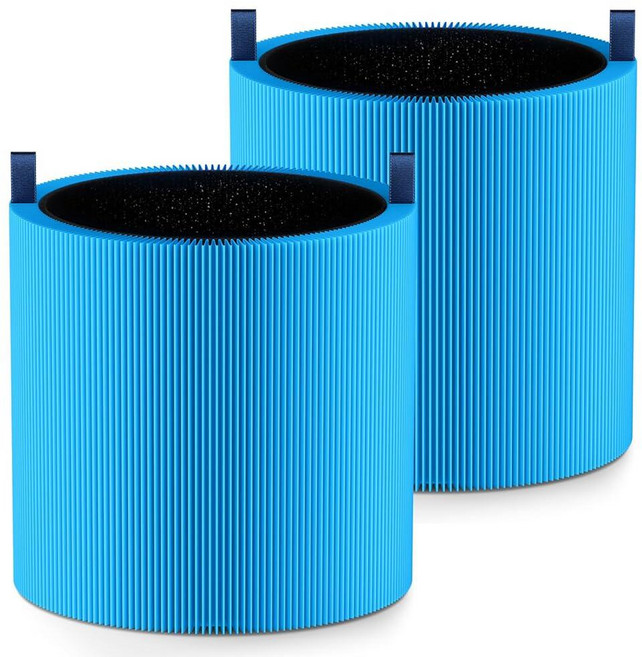 Blueair Blue Pure 311i+ Max 공기 청정기와 호환되는 2팩 맥스 청정기 HEPA 및 활성탄 에어 필터와 호환 Max용 부품 #F3MAX+와 비교, 2 Pack Mini Max Filter - Blue