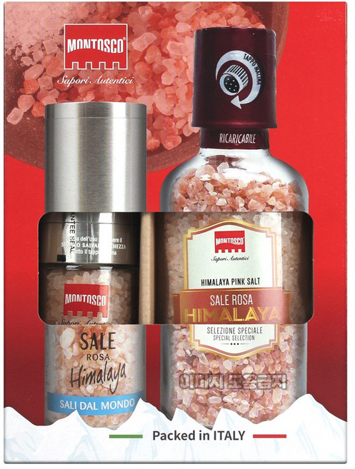 몬타스코 히말라야 핑크소금 270g+그라인더 90g 세트 핑크솔트 선물세트, 1, 270g