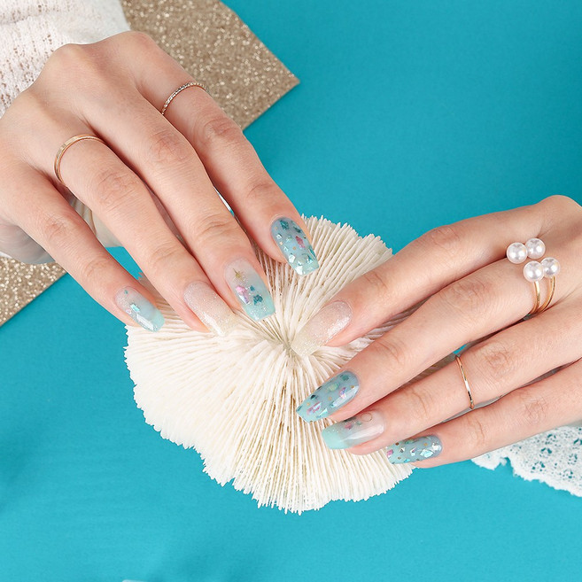 샤인비 멀티 큐어링 젤 스트립스 18p 세트 햇빛에 구워도 되는 멀티 큐어링 젤 스티커, 1개, 69646 다이브 인투 더 씨