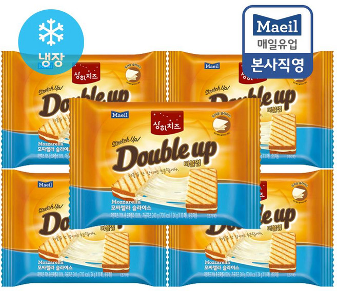 매일유업 상하 더블업 모짜렐라 슬라이스, 240g, 5개