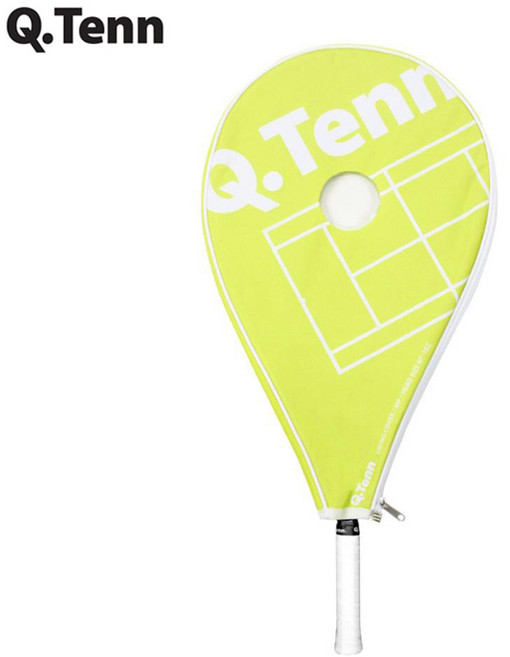 큐텐 테니스라켓 헤드커버 스윙커버 네온옐로우 1개입, 1개