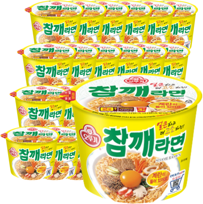 오뚜기 참깨라면 큰컵, 24개