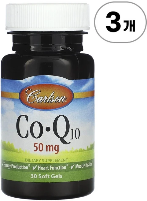 칼슨 코큐텐 50mg Carlson CoQ10 50 mg 30정, 3개 - 쿠팡