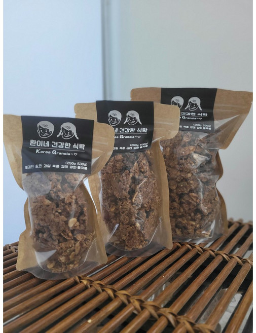 무설탕 조청 그래놀라 시나몬 그래놀라 환이네건강한식탁250g, 1개, 530g