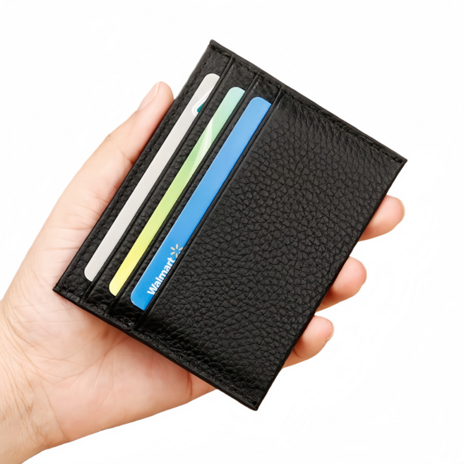 준성유통 심플 미니 천연소가죽 슬림 7포켓 카드지갑