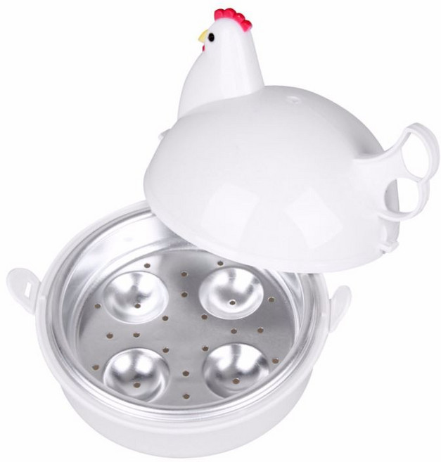 위시월드 꼬꼬 계란 찜기 삶는기계 4구, 1개