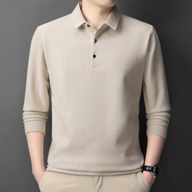 어썸유닛 남성 겨울 기모 안감 코듀로이 긴팔 카라티 3color