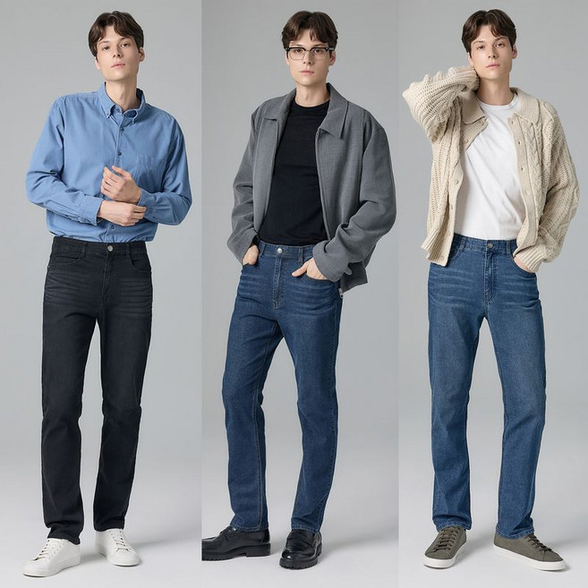 뱅뱅 25년FW 남성 스트레이트핏 라이크라 데님 3종