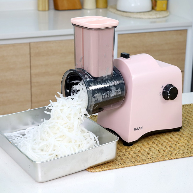 한경희 파워 오토슬라이서 자동채칼 전동 채칼 만능 채썰기, 1개, 핑크