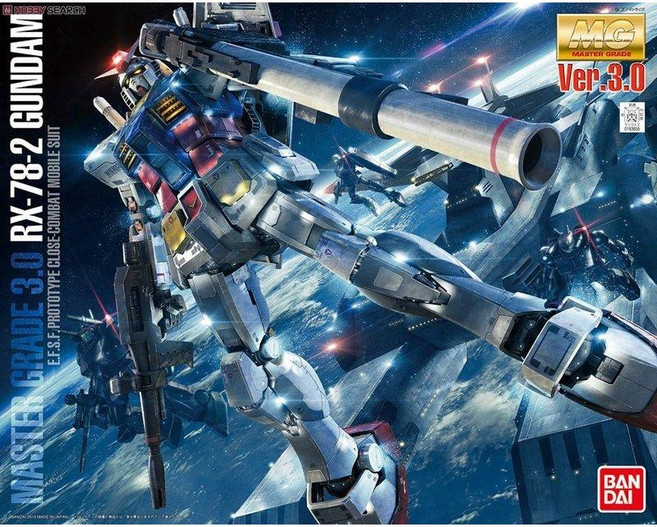 BANDAI 鋼彈UC MG 1/100 RX-78-2 GUNDAM Ver.3.0 初鋼 鋼普拉模型, 1個