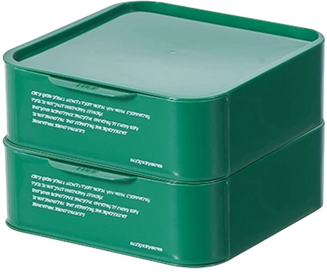 브로상회 팬트리 책상 다용도 수납정리함, 1세트, 그린2개