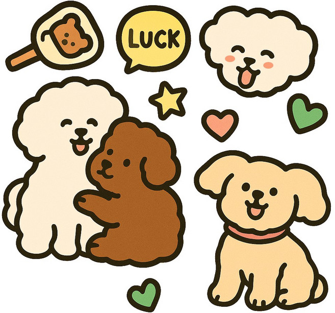 위드코코 DIY 캐리어 꾸미기 리무버블 방수 스티커 (거울 유리 창문 벽 욕실 타일 부착가능), 럭키도그, 1개