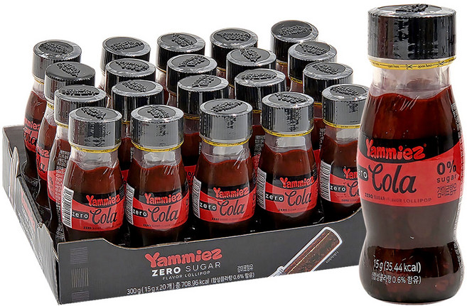 야미즈 롤리팝 제로슈가 콜라향, 1개, 300g