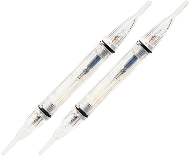 더블 램프 미니 집어등 2개 / 고강도 LED 점멸형 RGB / 갈치 오징어 볼락 호래기 / 집어력 극대화 / 무지개 색 발광 이중 램프 / 425배터리 2개 내장 보관 가능, RGB 레인보우 지속형