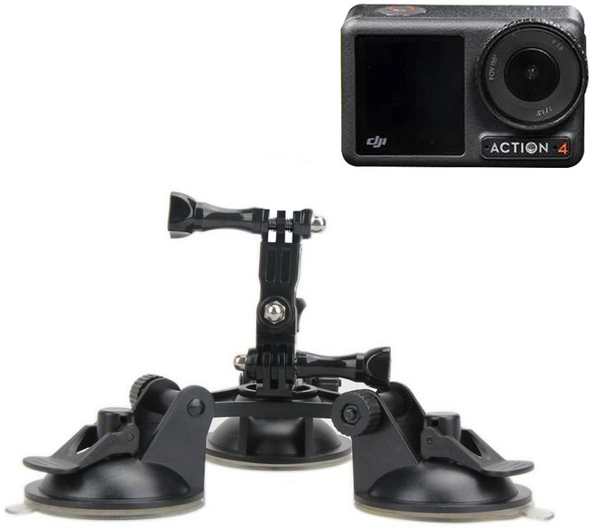 DJI 오즈모 액션 4 호환 액션캠 석션 흡착 거치대, 1개