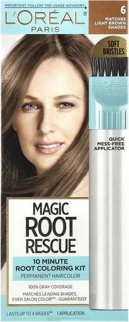 L'Oréal Magic Root Rescue 10분 뿌리 염색 키트 라이트 브라운 6개 1회, LOréalMagicRootRescue10분뿌리염색키트 - 쿠팡